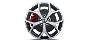 18 inch alloy wheel of i30N standard trim.