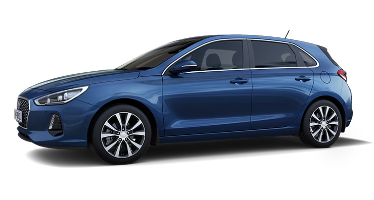 Left side view of blue i30